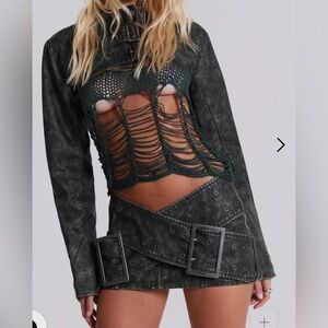 Jaded London Assassin micro mini skirt. Size UK4, US xs. New